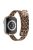 For Apple Watch Series 10 46mm / Ultra 2 Ultra 49mm / 9 8 7 45mm / SE (2023) SE (2022) SE 6 5 4 44mm / 3 2 1 42mm Smart Watch Strap Milanese Metal Replacement Watch Band - Leopard / Rose Gold