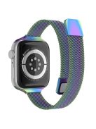 For Apple Watch Series 10 46mm / Ultra 2 Ultra 49mm / 9 8 7 45mm / SE (2023) SE (2022) SE 6 5 4 44mm / 3 2 1 42mm Smart Watch Strap Milanese Metal Replacement Watch Band - Multi-Color