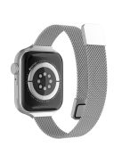 For Apple Watch Series 10 46mm / Ultra 2 Ultra 49mm / 9 8 7 45mm / SE (2023) SE (2022) SE 6 5 4 44mm / 3 2 1 42mm Smart Watch Strap Milanese Metal Replacement Watch Band - Silver