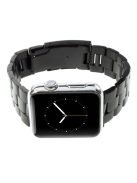 For Apple Watch Series 10 46mm / Ultra 2 Ultra 49mm / 9 8 7 45mm / SE (2023) SE (2022) SE 6 5 4 44mm / 3 2 1 42mm Stainless Steel Watch Strap Band Classic Buckle - Black