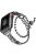 For Apple Watch Series 10 46mm / Ultra 2 Ultra 49mm / 9 8 7 45mm / SE (2023) SE (2022) SE 6 5 4 44mm / 3 2 1 42mm Stretch Jewelry Wristband Stainless Steel Watch Strap for Women Girls - Black