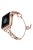 For Apple Watch Series 10 46mm / Ultra 2 Ultra 49mm / 9 8 7 45mm / SE (2023) SE (2022) SE 6 5 4 44mm / 3 2 1 42mm Stylish Hollow Out Smart Watch Band Stainless Steel Bracelet - Rose Gold