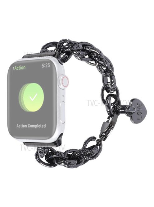 For Apple Watch Series 10 46mm / Ultra 2 Ultra 49mm / 9 8 7 45mm / SE (2023) SE (2022) SE 6 5 4 44mm / 3 2 1 42mm Watch Strap Stainless Steel 22mm Smart Watch Bracelet - Black