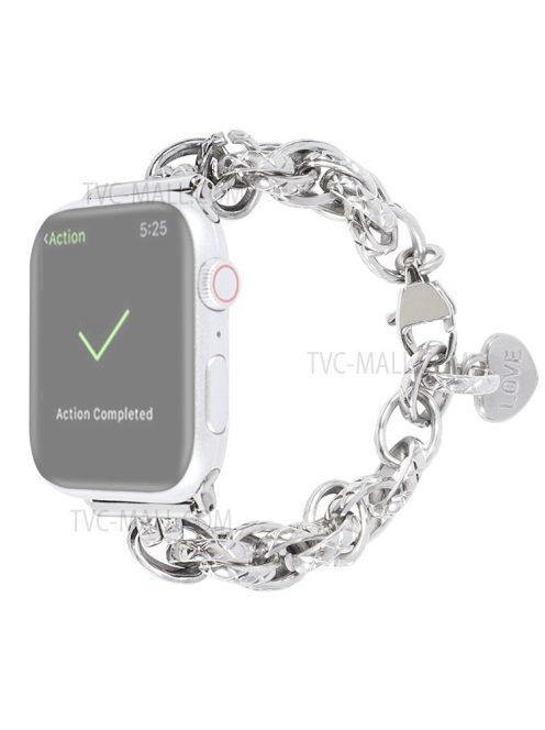 For Apple Watch Series 10 46mm / Ultra 2 Ultra 49mm / 9 8 7 45mm / SE (2023) SE (2022) SE 6 5 4 44mm / 3 2 1 42mm Watch Strap Stainless Steel 22mm Smart Watch Bracelet - Silver