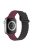 For Apple Watch Series 10 46mm / Ultra 2 Ultra 49mm / Series 9 8 7 45mm / SE (2023) SE (2022) SE 6 5 4 44mm / 3 2 1 42mm Magnetic Adsorption Silicone Strap Wrist Band with Tail Buckle - Black / Wine Red