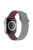 For Apple Watch Series 10 46mm / Ultra 2 Ultra 49mm / Series 9 8 7 45mm / SE (2023) SE (2022) SE 6 5 4 44mm / 3 2 1 42mm Magnetic Adsorption Silicone Strap Wrist Band with Tail Buckle - Grey / Wine Red