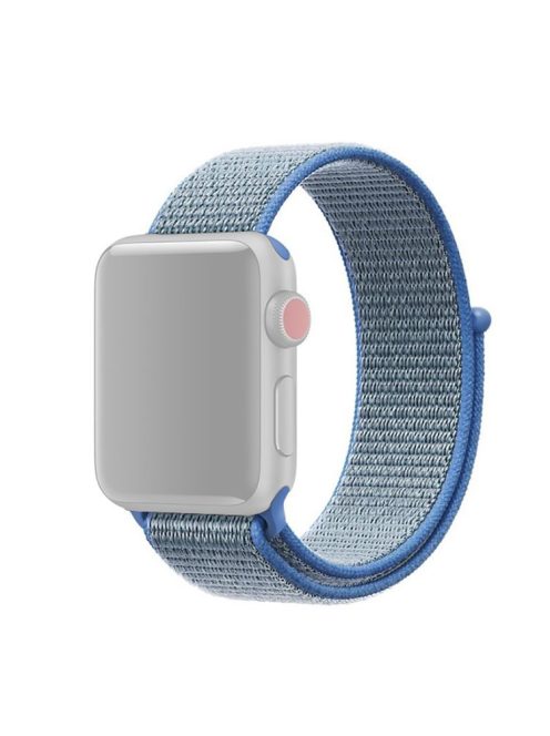 For Apple Watch Series 10 46mm / Ultra 2 Ultra 49mm / Series 9 8 7 45mm / SE (2023) SE (2022) SE 6 5 4 44mm / 3 2 1 42mm Nylon Watch Band Adjustable Breathable Replacement Wristband - Baby Blue