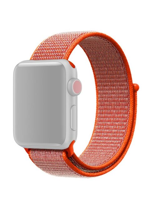 For Apple Watch Series 10 46mm / Ultra 2 Ultra 49mm / Series 9 8 7 45mm / SE (2023) SE (2022) SE 6 5 4 44mm / 3 2 1 42mm Nylon Watch Band Adjustable Breathable Replacement Wristband - Orange