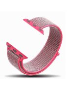 For Apple Watch Series 10 46mm / Ultra 2 Ultra 49mm / Series 9 8 7 45mm / SE (2023) SE (2022) SE 6 5 4 44mm / 3 2 1 42mm Nylon Watch Band Adjustable Breathable Replacement Wristband - Rose