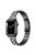 For Apple Watch Series 10 46mm / Ultra 2 Ultra 49mm / Series 9 8 7 45mm / SE (2023) SE (2022) SE 6 5 4 44mm / 3 2 1 42mm Rhinestone + Stainless Steel 5 Rows Watch Band Fashionable Wrist Strap - Black