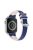 For Apple Watch Series 10 46mm / Ultra 2 Ultra 49mm / Series 9 8 7 45mm / SE (2023) SE (2022) SE 6 5 4 44mm / 3 2 1 42mm Silicone + Glitter Leather Watch Strap Adjustable Wristband - Blue