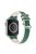 For Apple Watch Series 10 46mm / Ultra 2 Ultra 49mm / Series 9 8 7 45mm / SE (2023) SE (2022) SE 6 5 4 44mm / 3 2 1 42mm Silicone + Glitter Leather Watch Strap Adjustable Wristband - Green