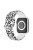 For Apple Watch Series 10 46mm / Ultra 2 Ultra 49mm / Series 9 8 7 45mm / SE (2023) SE (2022) SE 6 5 4 44mm / 3 2 1 42mm Silicone Pattern Printed Watch Strap Wristband with Buckle - White Leopard Print