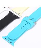 For Apple Watch Series 10 46mm / Ultra 2 Ultra 49mm / Series 9 8 7 45mm / SE (2023) SE (2022) SE 6 5 4 44mm / 3 2 1 42mm Silicone Watch Band Pin Buckle Quick Release Wrist Strap Replacement - Black