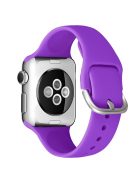 For Apple Watch Series 10 46mm / Ultra 2 Ultra 49mm / Series 9 8 7 45mm / SE (2023) SE (2022) SE 6 5 4 44mm / 3 2 1 42mm Silicone Watch Band Pin Buckle Quick Release Wrist Strap Replacement - Purple