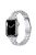 For Apple Watch Series 10 46mm / Ultra 2 Ultra 49mm / Series 9 8 7 45mm / SE (2023) SE (2022) SE 6 5 4 44mm / 3 2 1 42mm Watch Strap Stainless Steel Rhinestone Decor Wrist Band - Silver