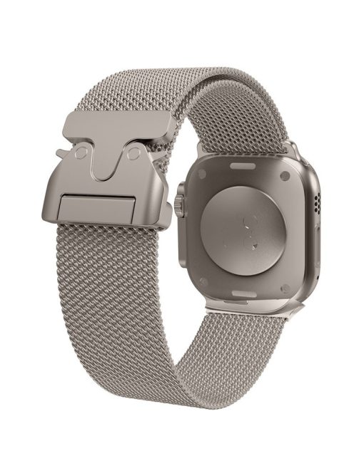 For Apple Watch Series 10 46mm Replacement Strap Milanese Mesh Stainless Steel Watch Band - Titanium