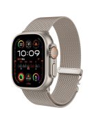 For Apple Watch Series 10 46mm Replacement Strap Milanese Mesh Stainless Steel Watch Band - Titanium