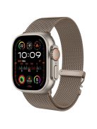 For Apple Watch Series 10 46mm Replacement Strap Milanese Mesh Stainless Steel Watch Band - Titanium Gold