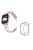 For Apple Watch Series 3 / 2 / 1 38mm Stylish Rhinestones Decor Hollow X-Shape Stainless Steel Wrist Strap + Transparent TPU Watch Case - Rose Pink