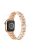 For Apple Watch Series 3 / 2 / 1 38mm Thread Design Stainless Steel Watch Strap + Double Row Rhinestone PC Protective Case - Rose Gold / Rose Gold