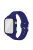 For Apple Watch Series 3 / 2 / 1 42mm Replacement Silicone Wrist Band with Rubberized PC Frame + Integrated Tempered Glass Screen Protector - Midnight Blue