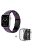 For Apple Watch Series 3 / 2 / 1 42mm Smart Watch Strap 3 Beads Resin Replacement Wrist Band with Transparent Watch Case - Purple