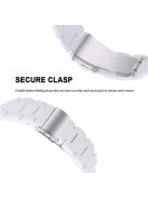 For Apple Watch Series 3 / 2 / 1 42mm Smart Watch Strap 3 Beads Resin Replacement Wrist Band with Transparent Watch Case - White