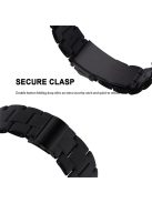 For Apple Watch Series 3 / 2 / 1 42mm Watch Band 3 Beads Resin Stainless Steel Folding Clasp Wrist Strap with Transparent Watch Case - Black