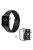 For Apple Watch Series 3 / 2 / 1 42mm Watch Band 3 Beads Resin Stainless Steel Folding Clasp Wrist Strap with Transparent Watch Case - Black Mix