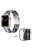 For Apple Watch Series 3 / 2 / 1 42mm Watch Band 3 Beads Resin Stainless Steel Folding Clasp Wrist Strap with Transparent Watch Case - Black White Mix