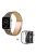 For Apple Watch Series 3 / 2 / 1 42mm Watch Band 3 Beads Resin Stainless Steel Folding Clasp Wrist Strap with Transparent Watch Case - Leopard