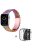 For Apple Watch Series 3 / 2 / 1 42mm Watch Band 3 Beads Resin Stainless Steel Folding Clasp Wrist Strap with Transparent Watch Case - Rainbow