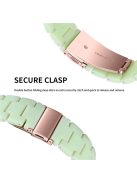 For Apple Watch Series 3 / 2 / 1 42mm Watch Strap Replacement 3 Beads Resin Wrist Band with Transparent Watch Case - Avocado Green