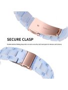 For Apple Watch Series 3 / 2 / 1 42mm Watch Strap Replacement 3 Beads Resin Wrist Band with Transparent Watch Case - Baby Blue