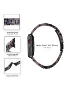 For Apple Watch Series 3 / 2 / 1 42mm Watch Strap Replacement 3 Beads Resin Wrist Band with Transparent Watch Case - Black  /  Grey