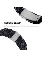 For Apple Watch Series 3 / 2 / 1 42mm Watch Strap Replacement 3 Beads Resin Wrist Band with Transparent Watch Case - Black Mix