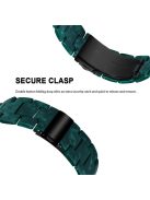 For Apple Watch Series 3 / 2 / 1 42mm Watch Strap Replacement 3 Beads Resin Wrist Band with Transparent Watch Case - Blackish Green