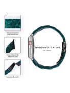 For Apple Watch Series 3 / 2 / 1 42mm Watch Strap Replacement 3 Beads Resin Wrist Band with Transparent Watch Case - Blackish Green