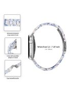 For Apple Watch Series 3 / 2 / 1 42mm Watch Strap Replacement 3 Beads Resin Wrist Band with Transparent Watch Case - Blue  /  White