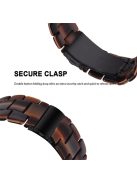 For Apple Watch Series 3 / 2 / 1 42mm Watch Strap Replacement 3 Beads Resin Wrist Band with Transparent Watch Case - Chocolate Color