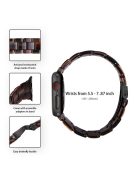 For Apple Watch Series 3 / 2 / 1 42mm Watch Strap Replacement 3 Beads Resin Wrist Band with Transparent Watch Case - Chocolate Color