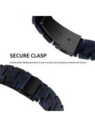 For Apple Watch Series 3 / 2 / 1 42mm Watch Strap Replacement 3 Beads Resin Wrist Band with Transparent Watch Case - Dark Blue