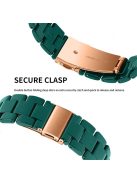 For Apple Watch Series 3 / 2 / 1 42mm Watch Strap Replacement 3 Beads Resin Wrist Band with Transparent Watch Case - Dark Green