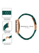 For Apple Watch Series 3 / 2 / 1 42mm Watch Strap Replacement 3 Beads Resin Wrist Band with Transparent Watch Case - Dark Green