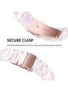 For Apple Watch Series 3 / 2 / 1 42mm Watch Strap Replacement 3 Beads Resin Wrist Band with Transparent Watch Case - Light Pink