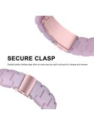 For Apple Watch Series 3 / 2 / 1 42mm Watch Strap Replacement 3 Beads Resin Wrist Band with Transparent Watch Case - Light Purple