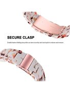 For Apple Watch Series 3 / 2 / 1 42mm Watch Strap Replacement 3 Beads Resin Wrist Band with Transparent Watch Case - Nougat Pattern