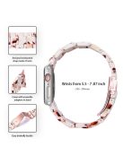 For Apple Watch Series 3 / 2 / 1 42mm Watch Strap Replacement 3 Beads Resin Wrist Band with Transparent Watch Case - Nougat Pattern