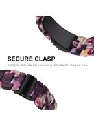 For Apple Watch Series 3 / 2 / 1 42mm Watch Strap Replacement 3 Beads Resin Wrist Band with Transparent Watch Case - Purple Mix